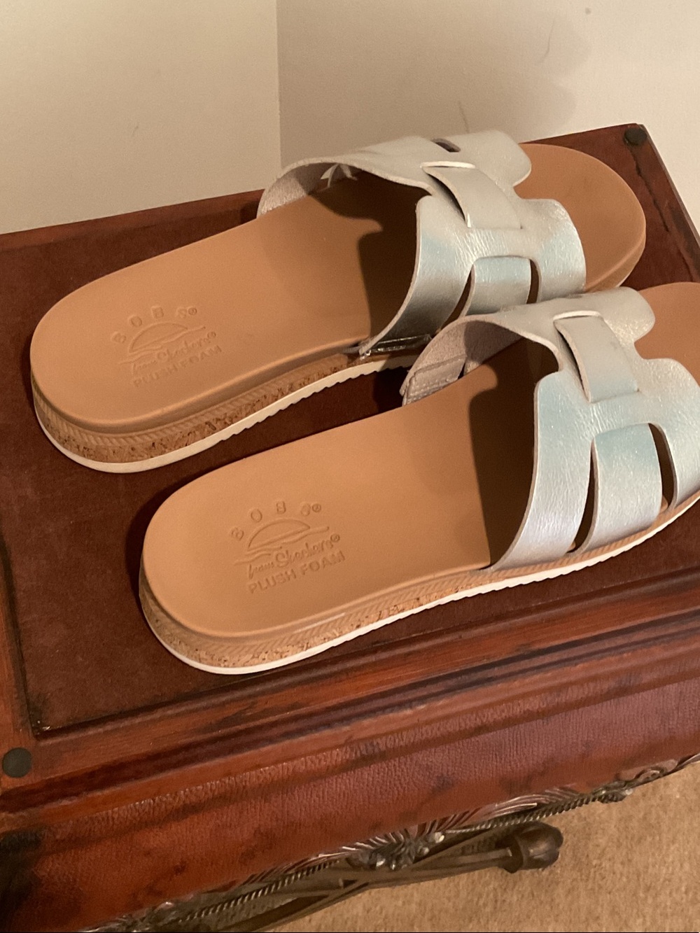 BOBS from Skechers Silver Slide Sandals for Women - Picture 3 of 5